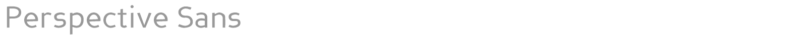 Perspective Sans font preview